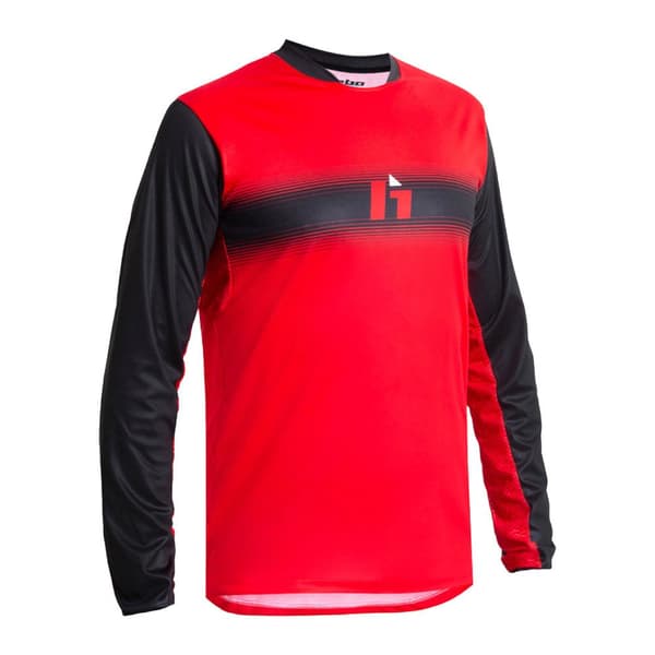 Hebo Långärmad T-shirt Tech Röd,Svart L Man