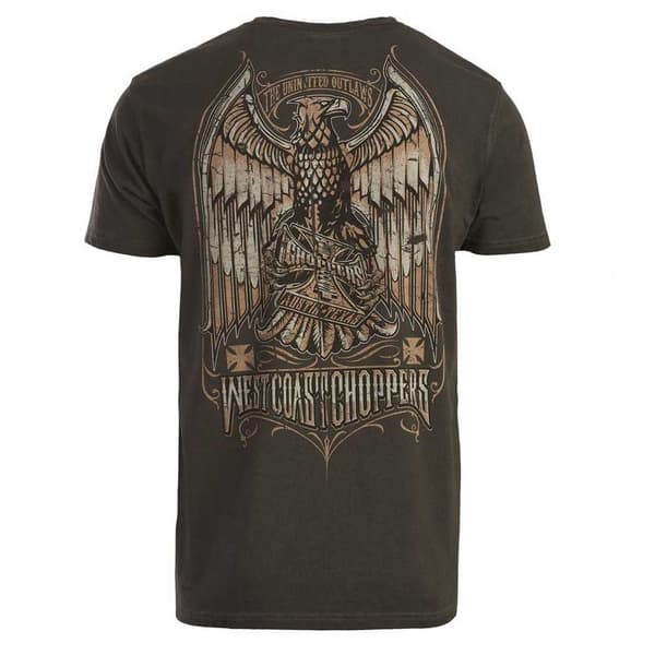 West Coast Choppers Kortärmad T-shirt Eagle Crest Brun S Man