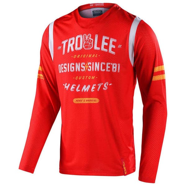 Troy Lee Designs Langærmet T-shirt Gp Air Roll Out Rød M Mand