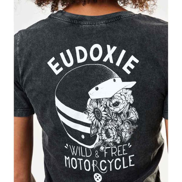 Eudoxie Kortärmad T-shirt Bonnie Svart XL Kvinna