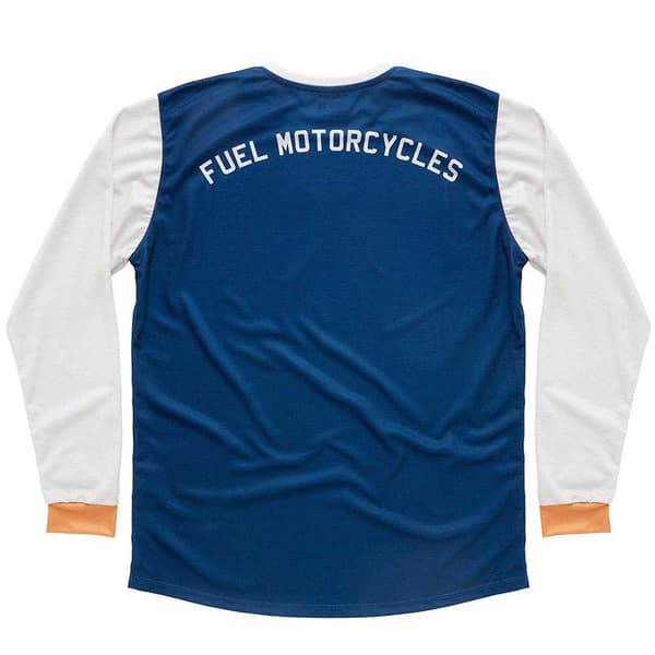 Fuel Motorcycles Langærmet Trøje Two Stroke Blå XL Mand