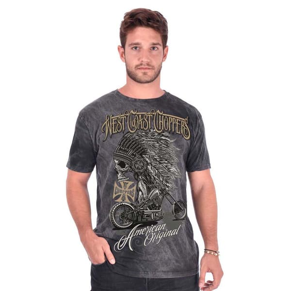 West Coast Choppers Kortärmad T-shirt Chief Grå 3XL Man