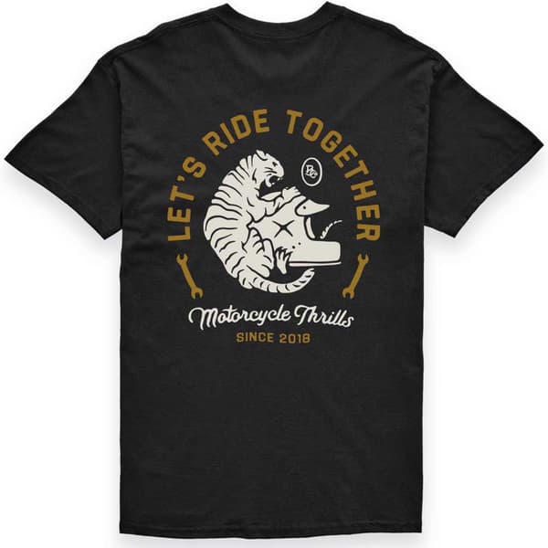 Broger Kortærmet T-shirt Tiger Sort M Mand