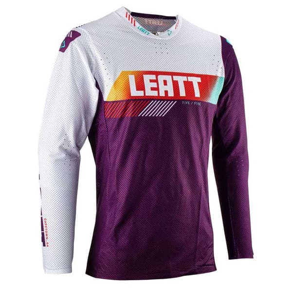 Leatt 5.5 Ultraweld T-shirt Med Lange ærmer Hvid,Lilla M Mand