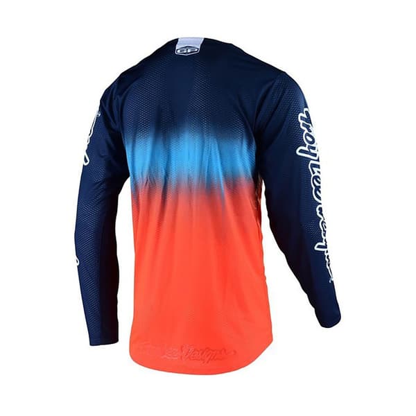 Troy Lee Designs Gp Air Stain´d T-shirt Med Lange ærmer Orange,Blå 2XL Mand
