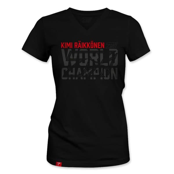 Kimi World Champion T-shirt Med Korta ärmar Svart L Kvinna