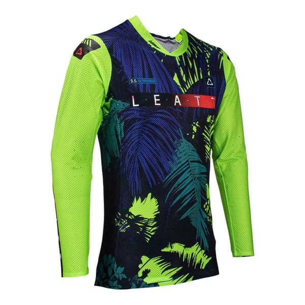 Leatt Moto 5.5 Ultraweld T-shirt Med Lange ærmer Blå XL Mand