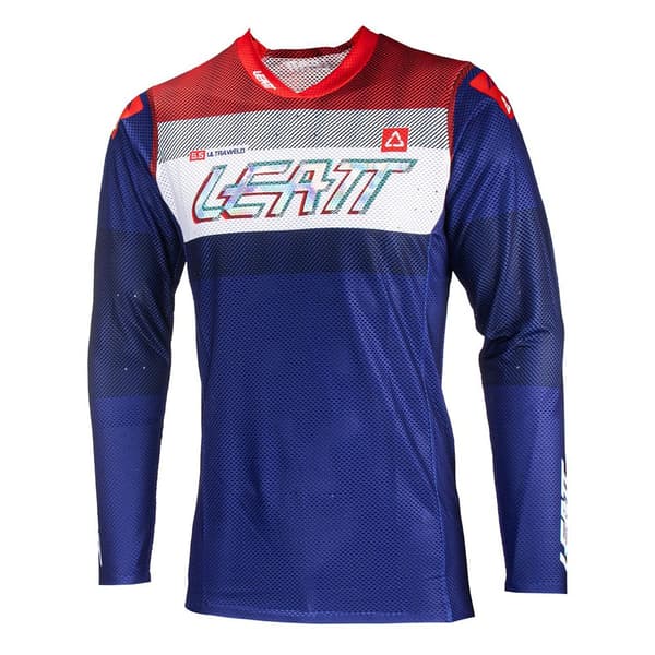 Leatt Moto 5.5 Ultraweld T-shirt Med Lange ærmer Blå XL Mand
