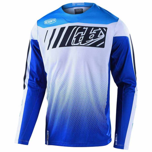 Troy Lee Designs Gp Icon T-shirt Med Lång ärm Blå M Man