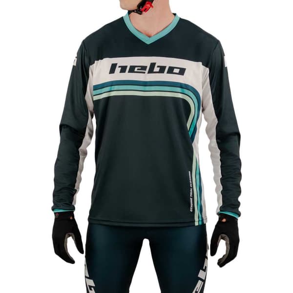 Hebo Pro Retro Långärmad Trikå Grönt M Man