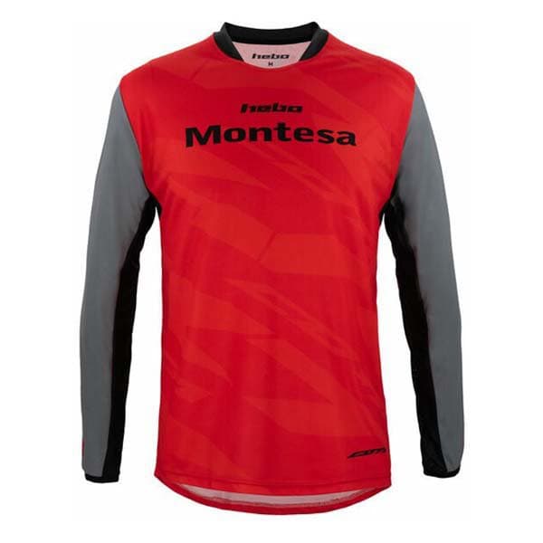 Hebo Montesa Tech Classic T-shirt Med Lång ärm Röd L Man
