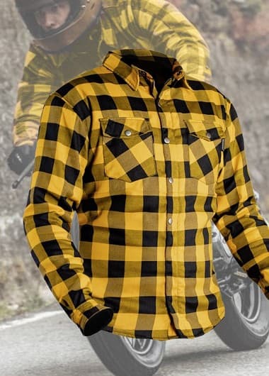 FLANELL PREMIUM CE 17092:2020 YELLOW WATERPROOF MC SKJORTA - MCV