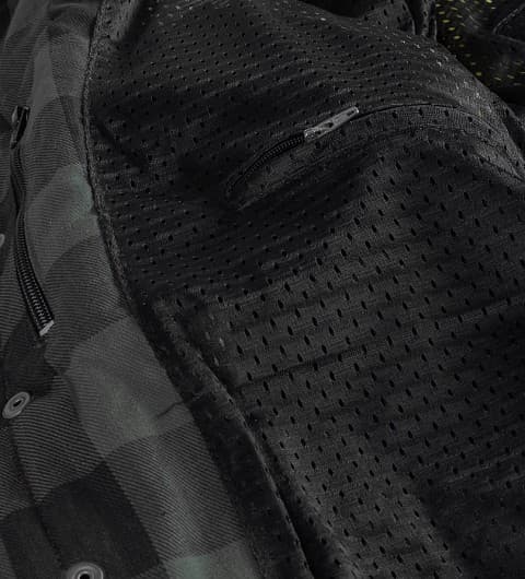 KEVLAR SKJORTE GRÅ SORT CE 17092:2020 FLANNEL MOTORCYKEL SKJORTE - MCV DS5