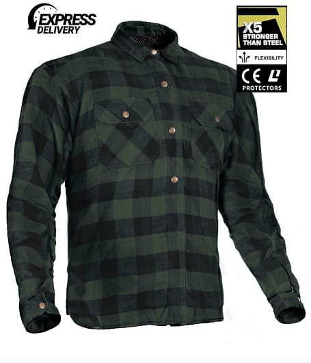 KEVLARSKJORTA GREEN ARMY CE 17092:2020 FLANELL MC SKJORTA - MCV DS5