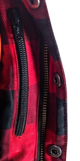 JUNIOR / BARN FLANELL ZIPPER CLASSIC RED/BLACK CE KEVLAR SKJORTA - MCV DS5