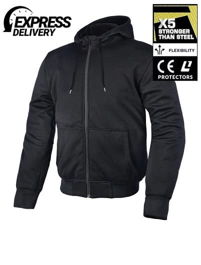 KEVLAR HOODIE CE AA 17092:2020 BLACK MC HOODIE - MCV DS5