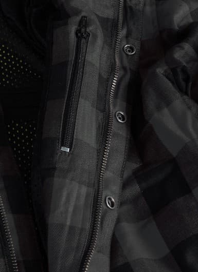 KEVLARSKJORTA FULL BLACK CE 17092:2020 FLANELL MC SKJORTA - MCV DS5