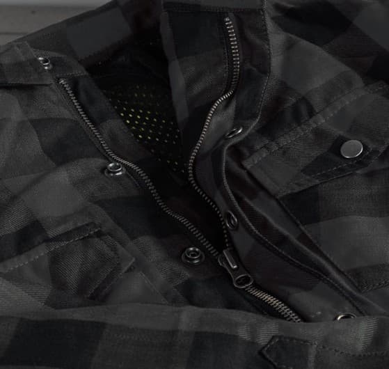 KEVLARSKJORTA FULL BLACK CE 17092:2020 FLANELL MC SKJORTA - MCV DS5