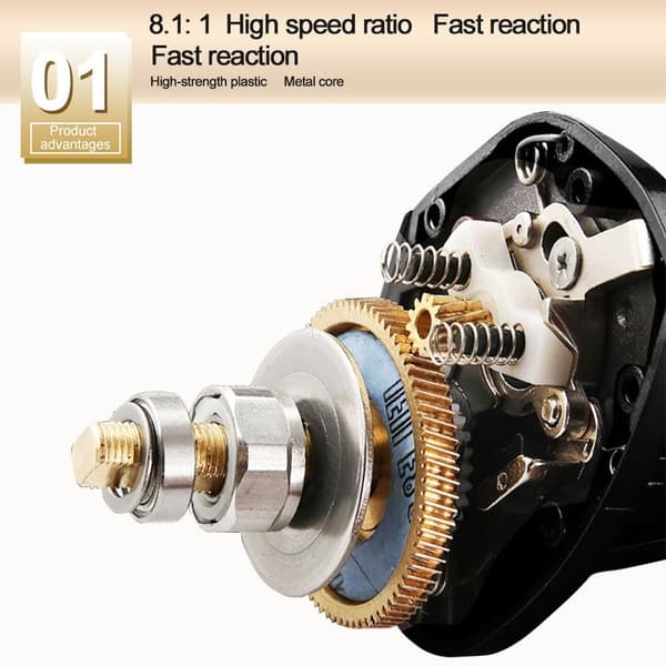 Nyt Baitcasting Reel High Speed 8:1:1 Gearforhold 17+1BB Fresh Saltwater Magnetic Brake System Ultralight Fishing ReeL 2000 Seri