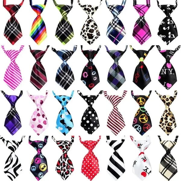 Pet Slips, Justerbar Størrelse, Forskellige Farver,25 stk, Blandede trykte farver