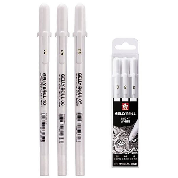 Gelly Roll Sakura White - 3-pack - Vit penna