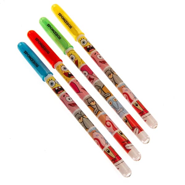 SpongeBob SquarePants Infografisk gelpengesæt (pakke med 4 stk.) Multicoloured One Size