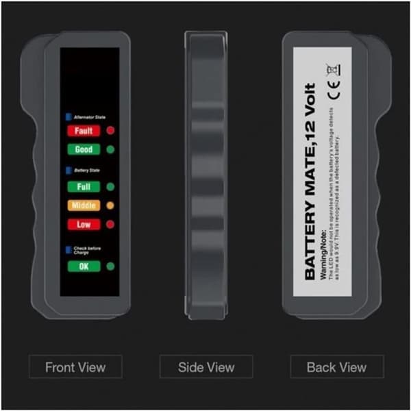 12V Universal Bil Motorcykel Tester Detektor Batteri Tester Digital Generator Tester Bil Diagn Verktyg [507]