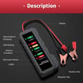 Miniatyrbild 2 av 4: Batteritestare - Bil - 12V - 6 LED - Portabel - Generatoranalysator