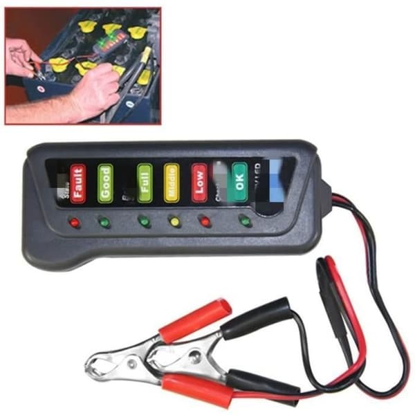 12V Universal Bil Motorcykel Tester Detektor Batteri Tester Digital Generator Tester Bil Diagn Verktyg [323]