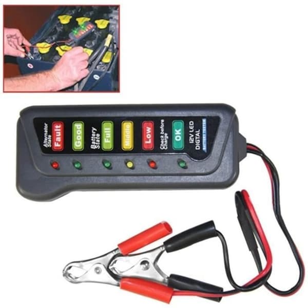12V Universal Bil Motorcykel Tester Detektor Batteri Tester Digital Generator Tester Bil Diagn Verktyg [323]
