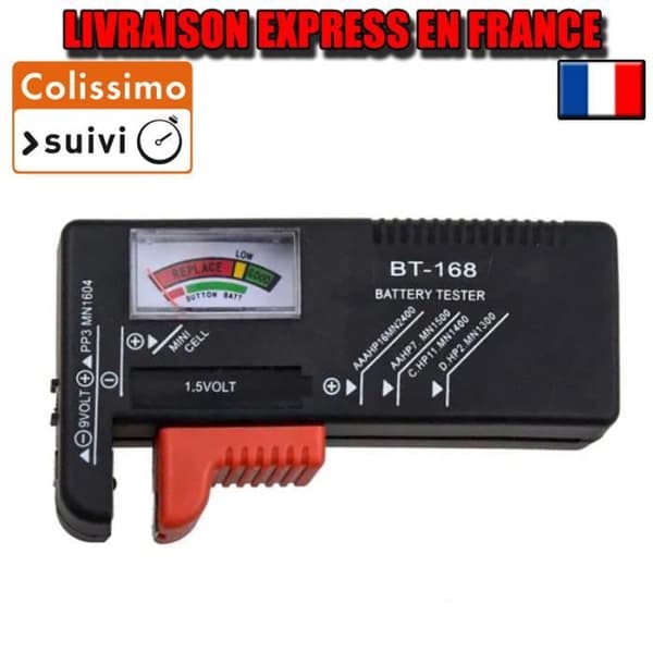 Autonom Universal Battery Tester NiMh AA AAA C D 3 9 1,5 V knapp Svart BT-168