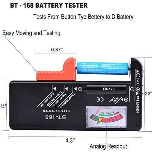 Batteritestare Batteritestare för AAAAACD1.5V9V batterier och små batterier batterinivåtestare 37