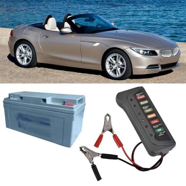 12V bilbatteritestare, 12V bilmotorcykelbatteribelastningstestare, alternativ startkontroll, 399