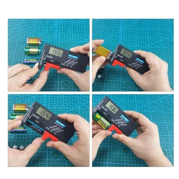 168D digital batteritestare Kapacitetsdetektor Diagnosverktyg Volt Checker för AAA AA CD 9V 1,5V batteri