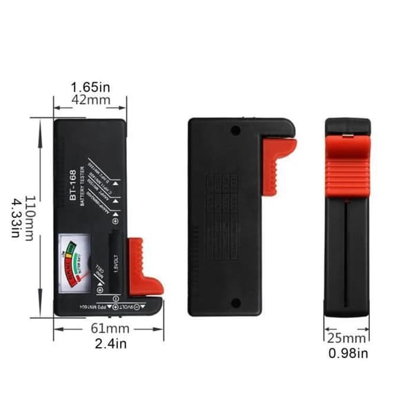 Digital Batteritestare Detektor Kapacitet Diagnostikverktyg Spänningskontroll BT-168D