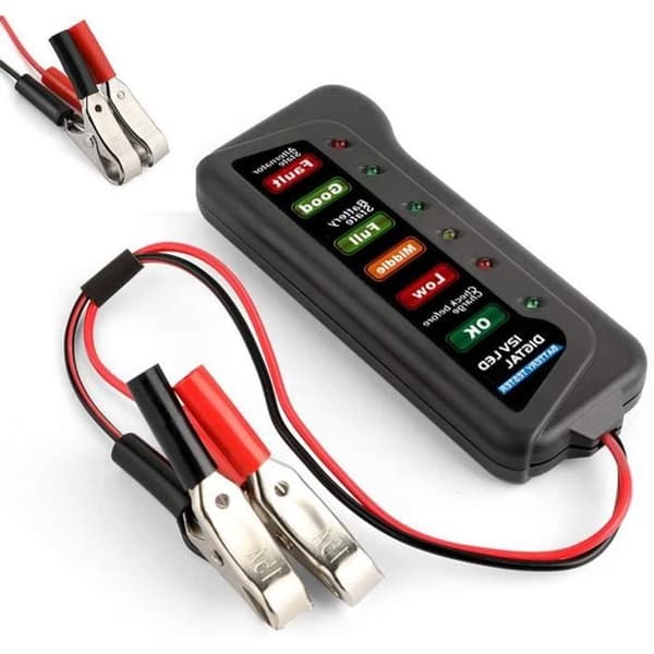 Vigorflyrun Parts Ltd 12V Digital Batteri Alternator Tester Batteri Tester Batterinivå Monitor 6L Display