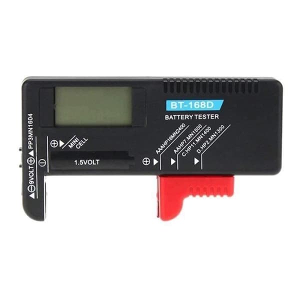 BT-168D Digital batteritestare Kapacitetsdetektor Diagnosverktyg Volt Checker för Aaa Aa C D 9V 1,5V knappbatteri