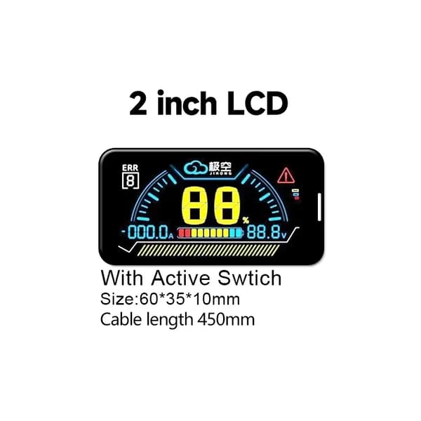 JIKONG BMS LCD-skærm, 2 tommer skærm, realtids batteriovervågning,2.0-LCD