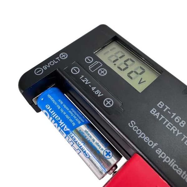 OCIODUAL Digital Batteritestare BT-168 PRO, Batterikontroll för AAA C D 9 V 1,5 V 18650, Litium, Knappbatterier