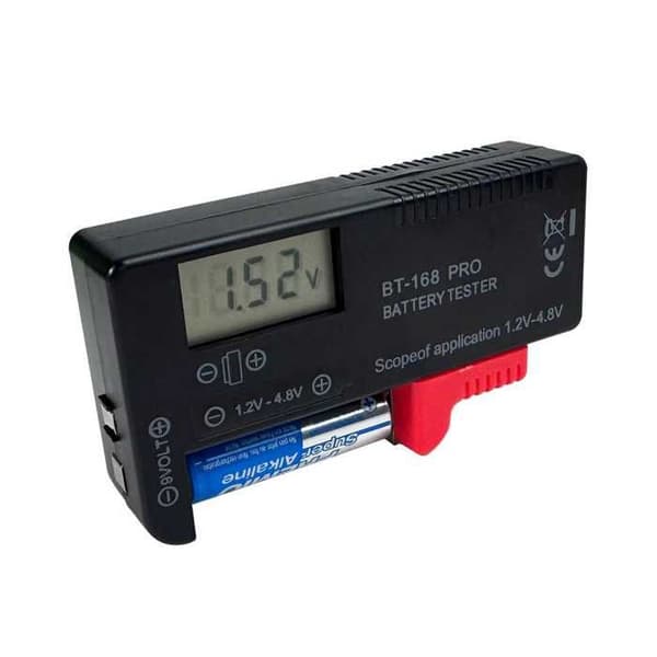 OCIODUAL Digital Batteritestare BT-168 PRO, Batterikontroll för AAA C D 9 V 1,5 V 18650, Litium, Knappbatterier