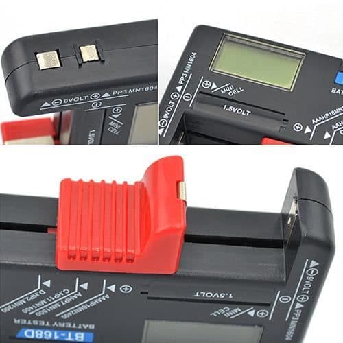 Batteritestare - BT-168D - Digital LCD - Kontroll av 9V - Kontroll av 1.5V - Bärbar