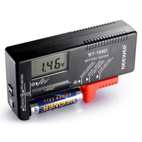 NEEWER BT-168D Batteritestare Digital Spänningskontroll för AA AAA C D 9V 1.5V Knapppar