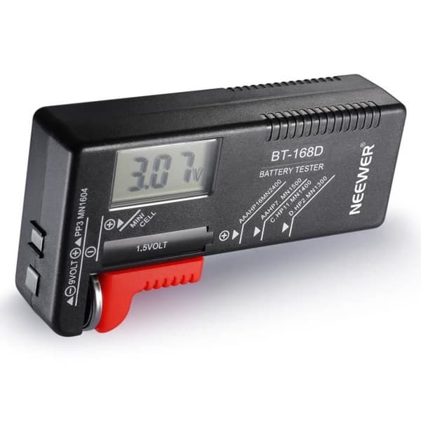 NEEWER BT-168D Batteritestare Digital Spänningskontroll för AA AAA C D 9V 1.5V Knapppar
