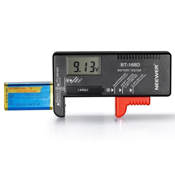 NEEWER BT-168D Batteritestare Digital Spänningskontroll för AA AAA C D 9V 1.5V Knapppar