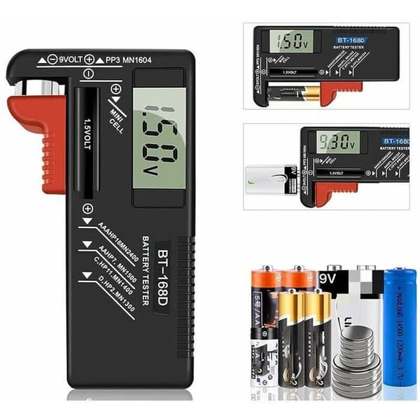 Universell Digital Batteritestare för AA AAA C PP3 9V 15V Fungerar utan Batteri flera färger Largeight