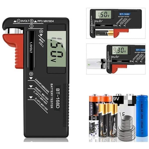 Digital Batteritestare, Universal Batteritestare, Batteritestare, för AA, AAA, C, D, PP3, 9V, 1.5V, Knappcellbatterier - Funktion