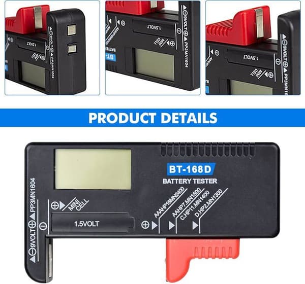 Batteritestare - BT-168D - Digital - LCD - Kompakt - Hög Precision
