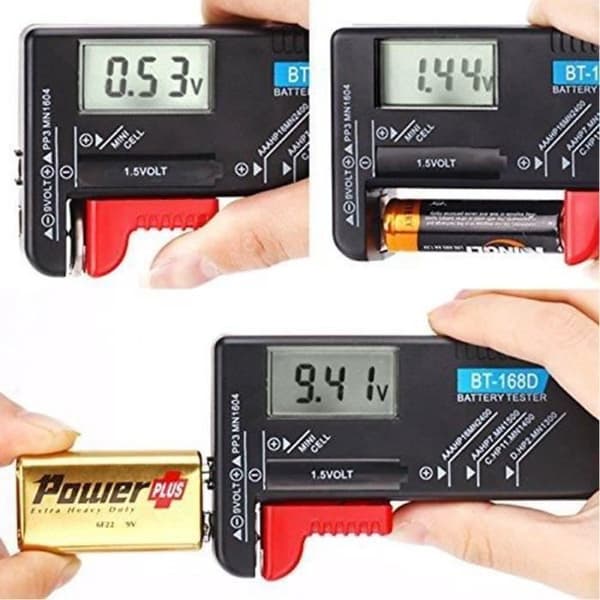 Letouch Testare av LCD Digital Universell för Knappcell AA/AAA/C/D/9V/1.5V