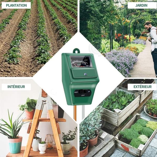 INN Soil Tester 3in1 Plant Moisture Tester PH Tester Soil Fertility Tester Lämplig för Plant Care Farm Lawn FL