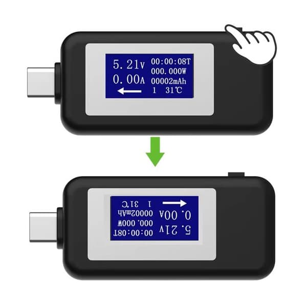 TD® USB Tester Spänning Ström Typ C Datorer Mobiltelefoner Detektor Spänning Ström Digital Display Detektor
